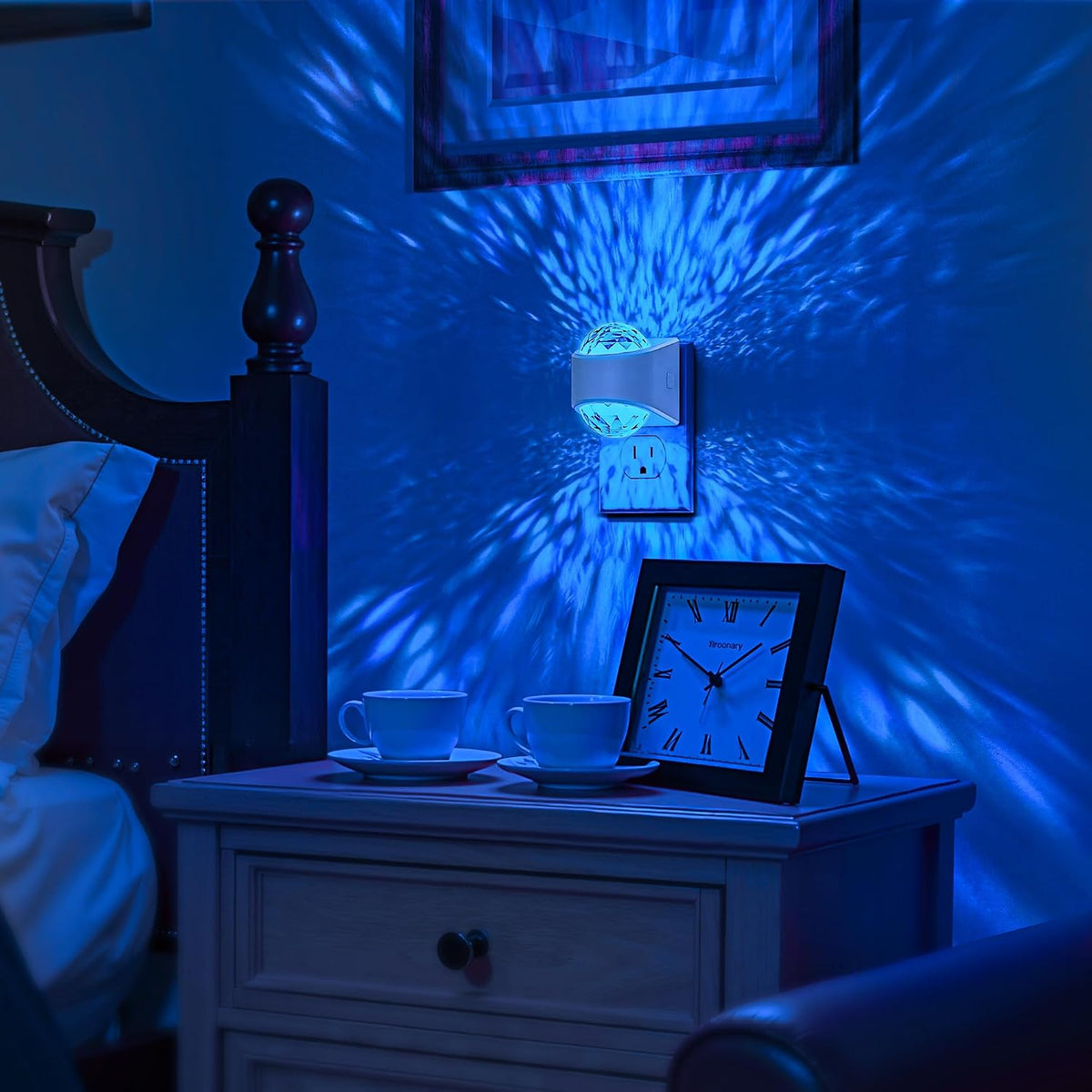 Briignite Night Lights Plug into Wall, Night Light Projector 9-Color RGB