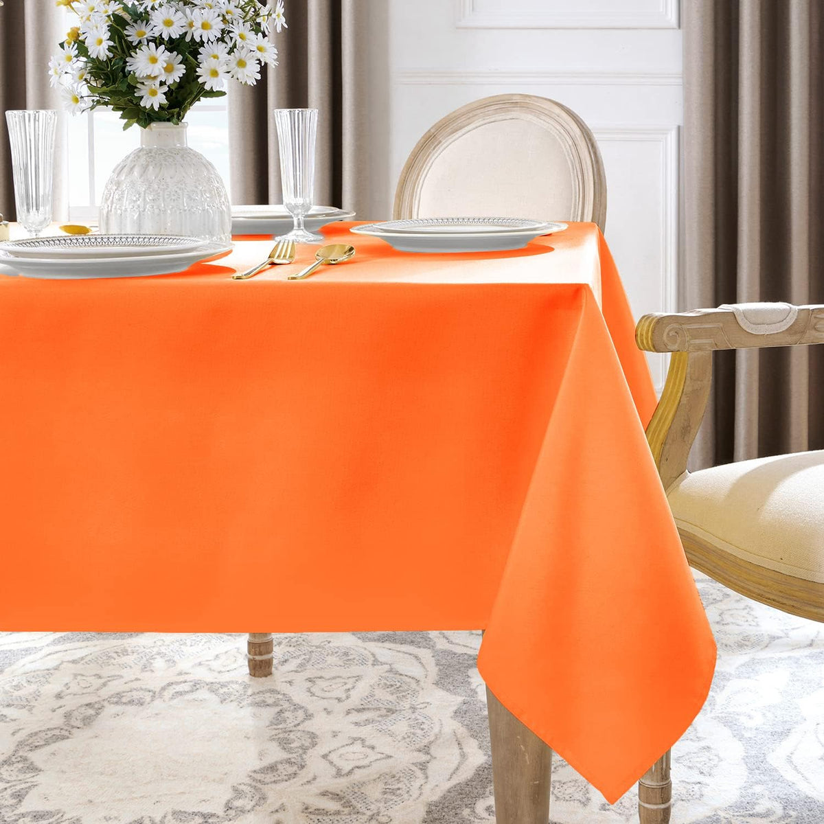 Softalker Rectangle Tablecloth, Waterproof Table Cloths Wrinkle Free Fabric W...