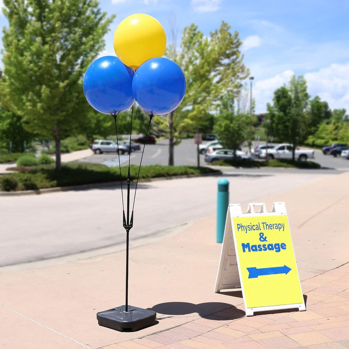 BalloonBobber - Weatherproof Reusable Balloon Triple Cluster Pole Kit - Heliu...