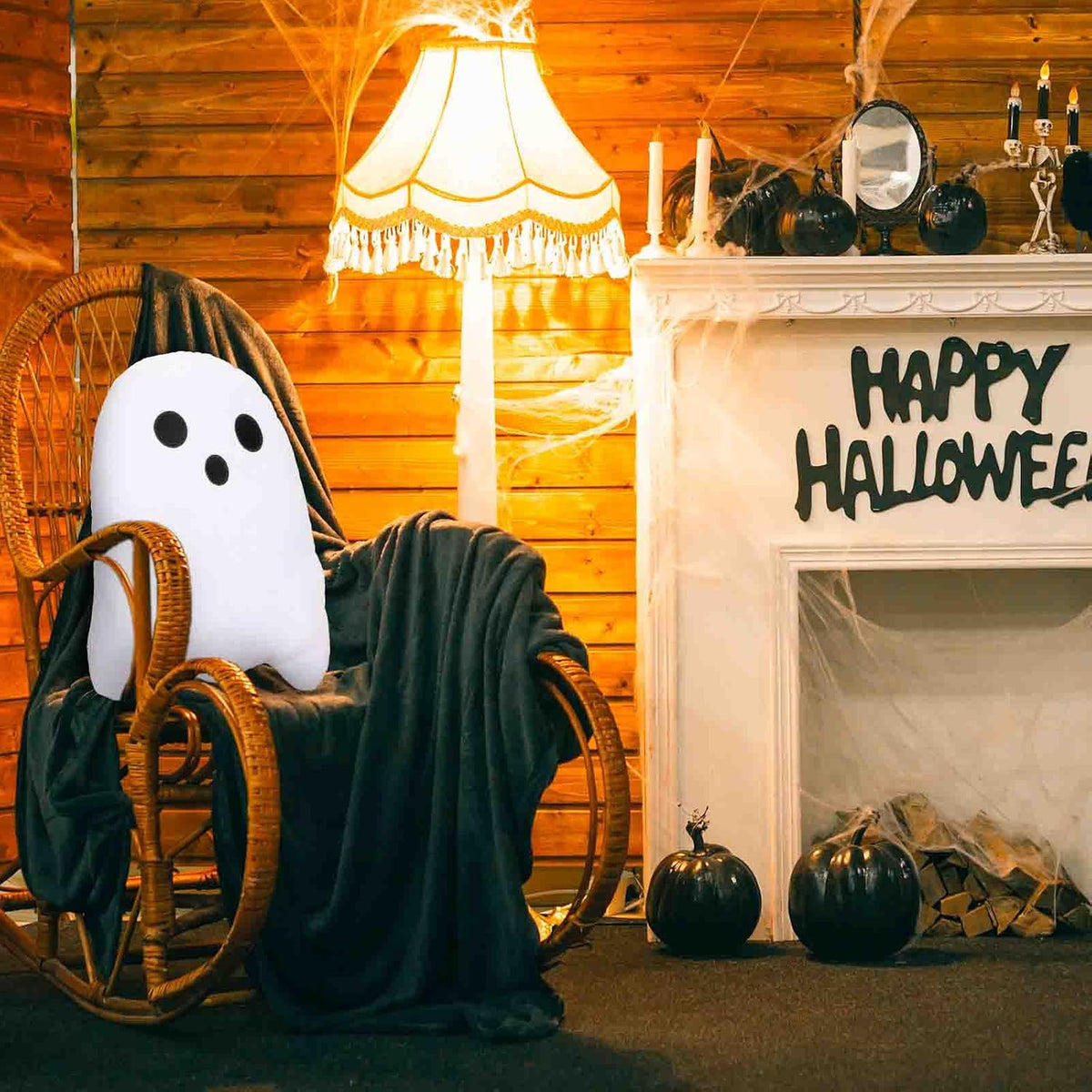 Whaline 3Pcs Halloween Pillows Cute Ghost Shaped Throw Pillow Colorful Ghost ...