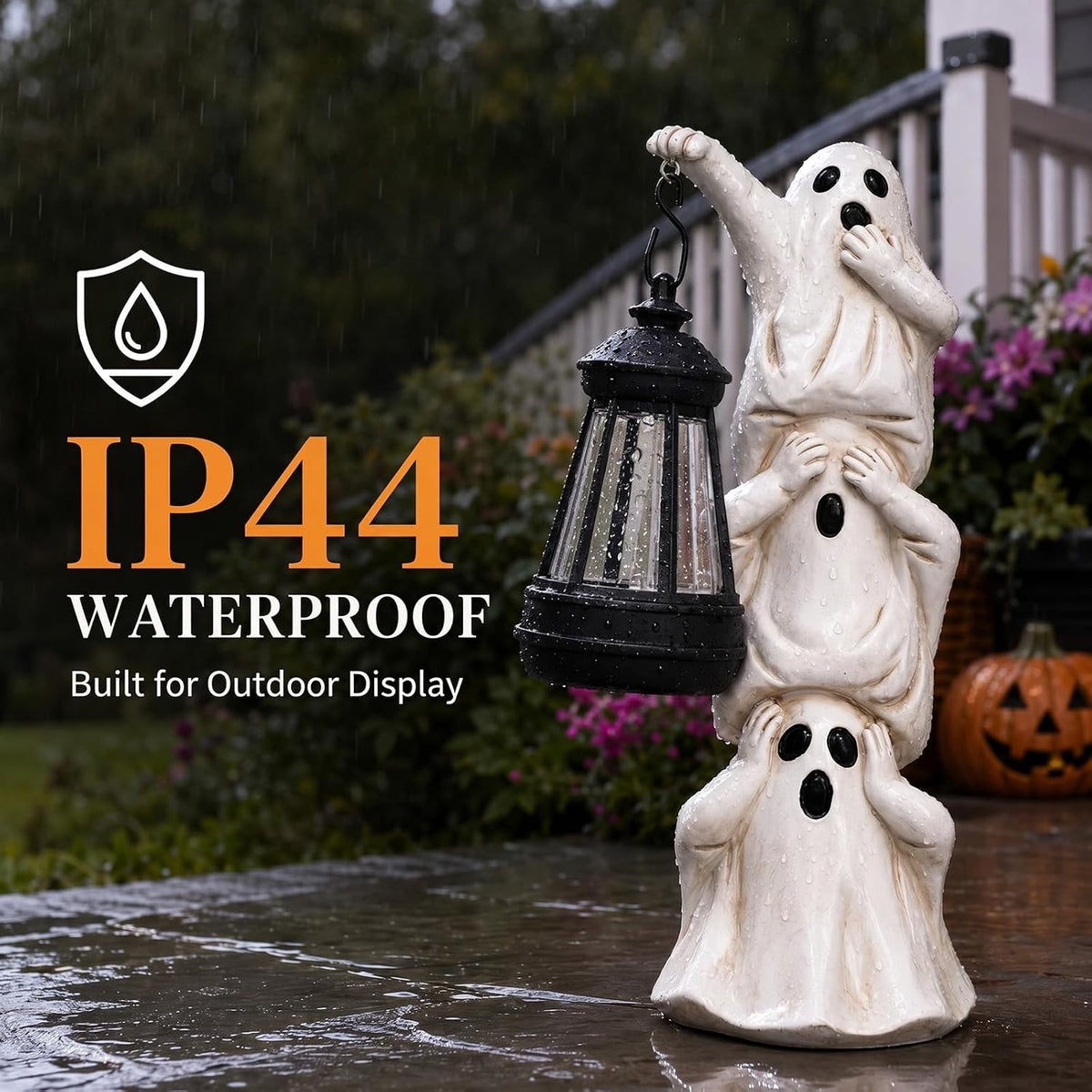 Halloween Decoration Ghosts Solar Statue Outdoor