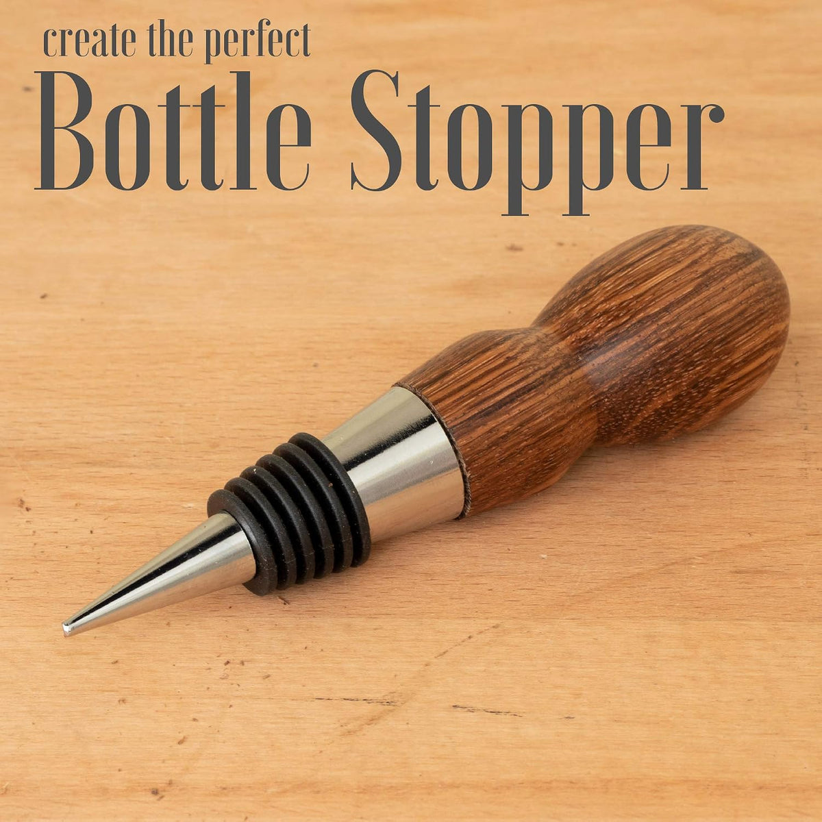 Chrome Bottle Stopper with 3/8" x 16 tpi Threaded Post 10pk