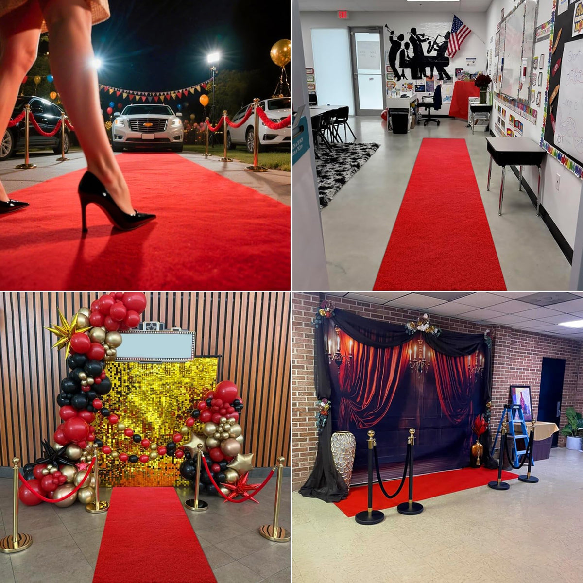 Extra Thick Red Carpet Runner for Party & Events, 3x10 ft Red Carpet Fest...