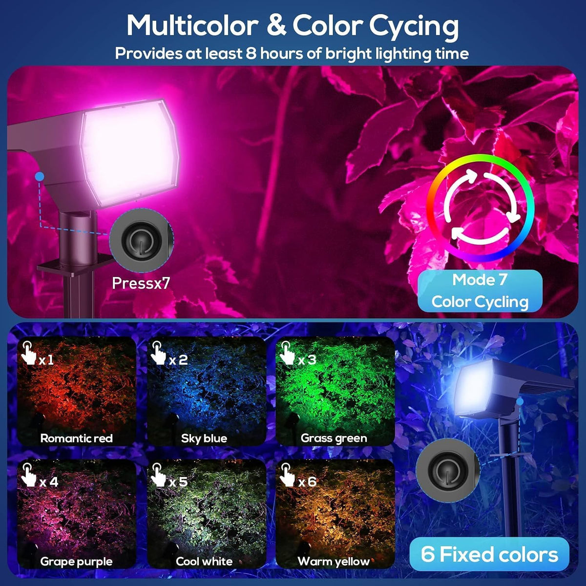 NYMPHY Solar Color Changing Lights - 4 Pack (Multicolor)