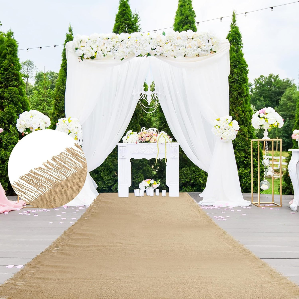 VitalCozy 1 Piece 40 Inch x 50 Feet Wedding Aisle Runners