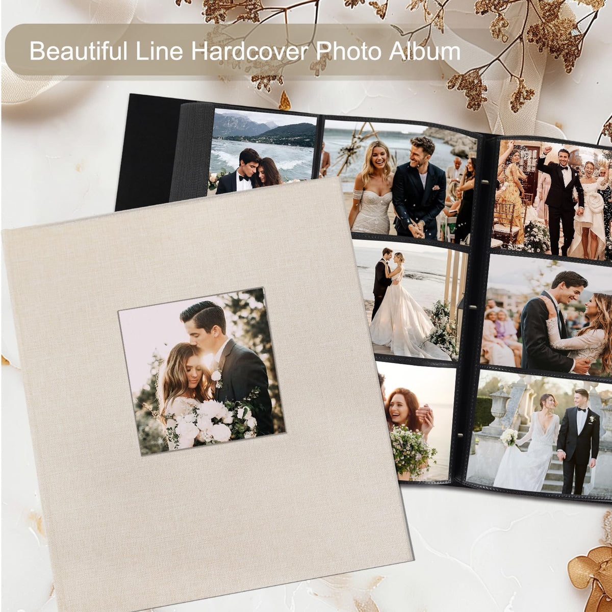 Artmag Fabric Photo Album 4x6 1000 Large Capacity for Family Wedding Annivers...