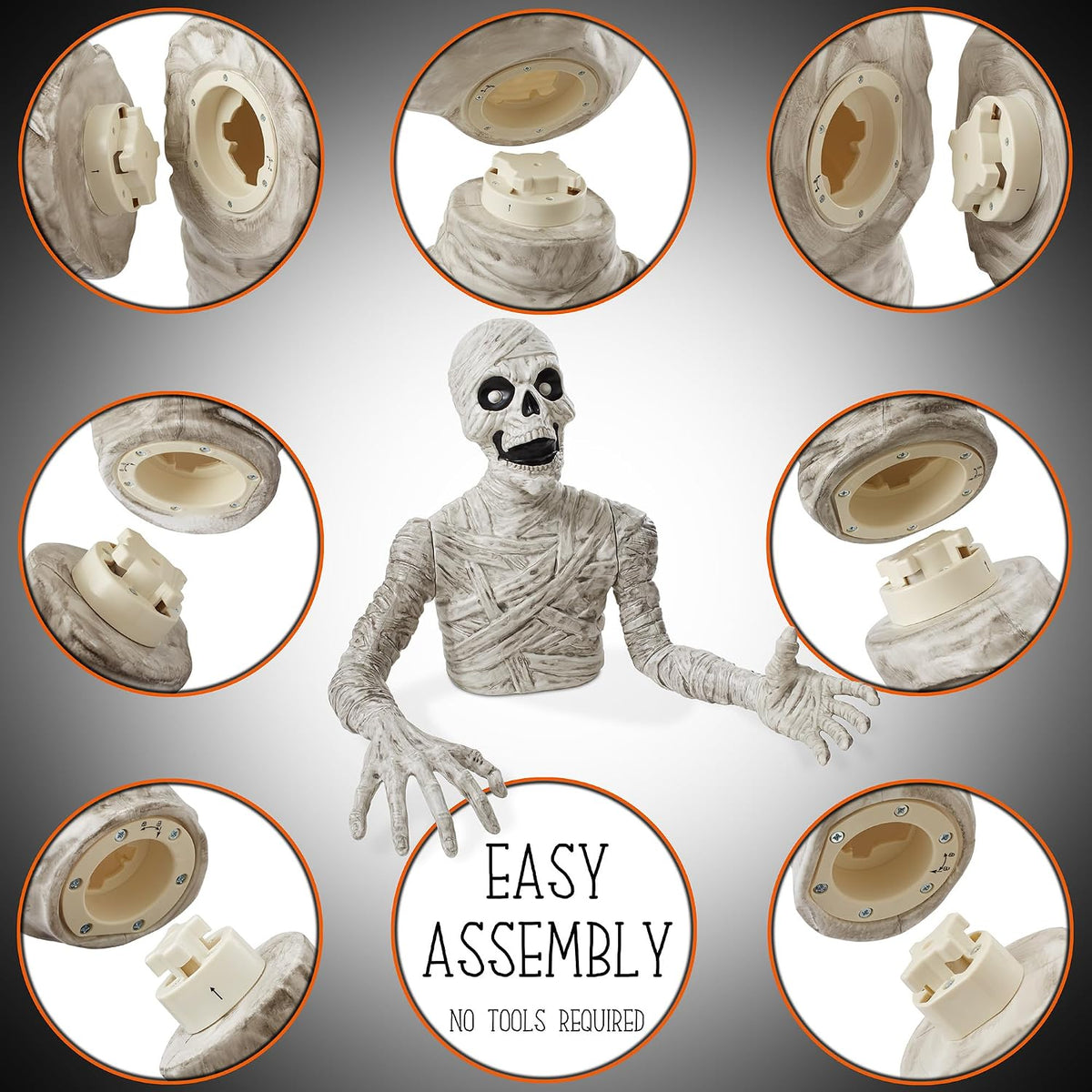BOO BOX 3 Ft. Halloween Groundbreaker Mummy, Giant Outdoor Decoration for Yar...
