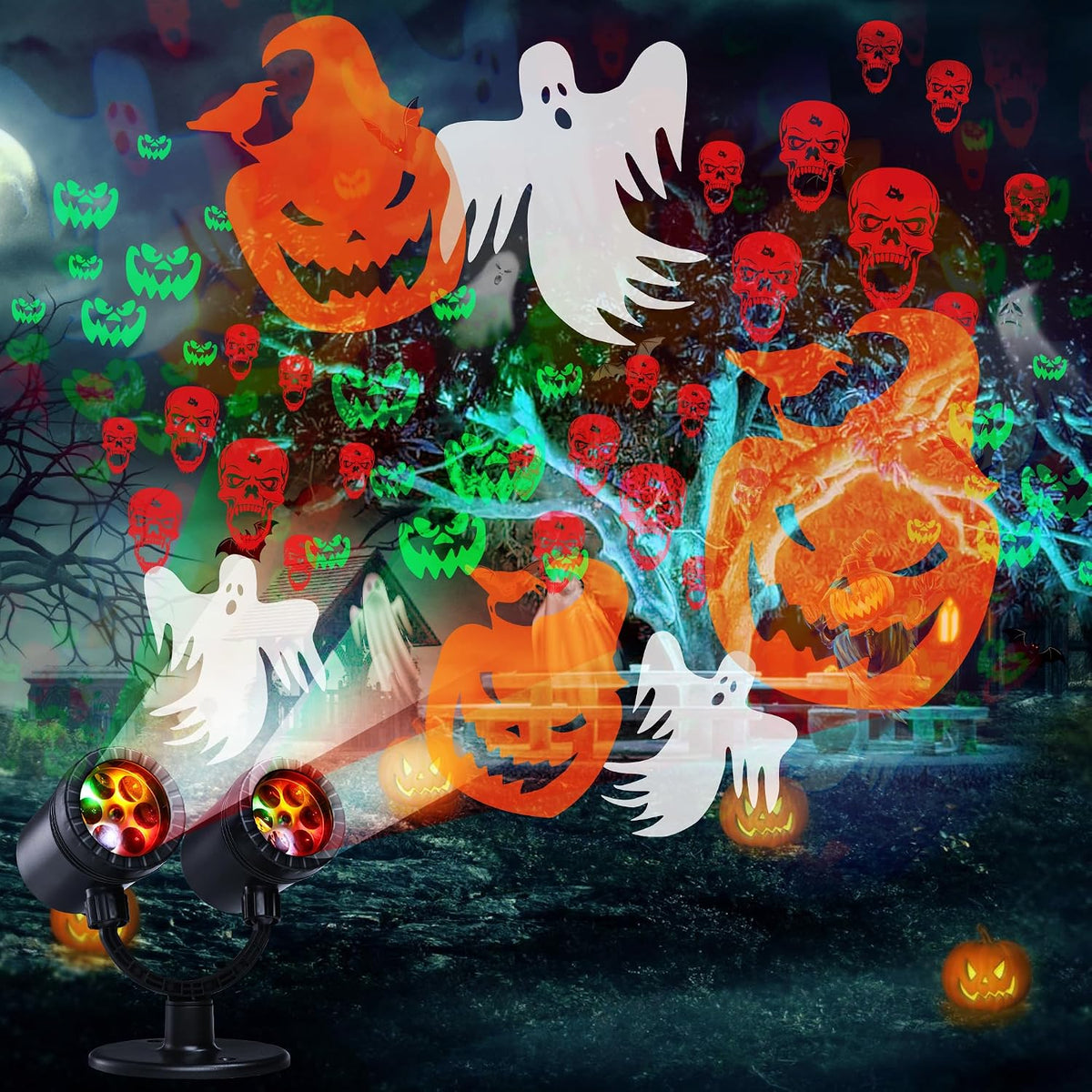 Halloween Lights Projector, Halloween Decorations Lighting Projector, with Ti...
