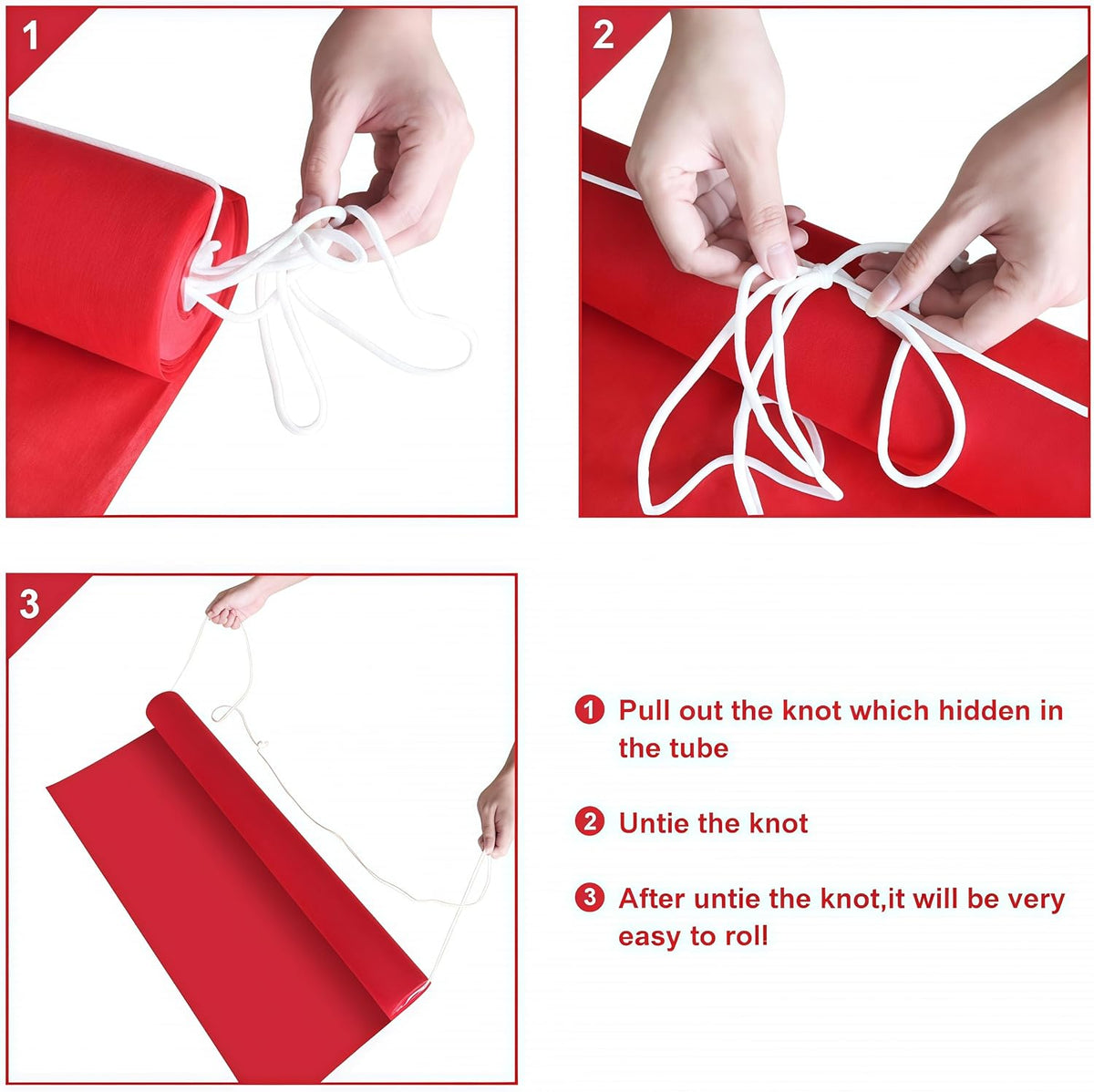 Disposable Aisle Runner, Red, 3x100 Feet