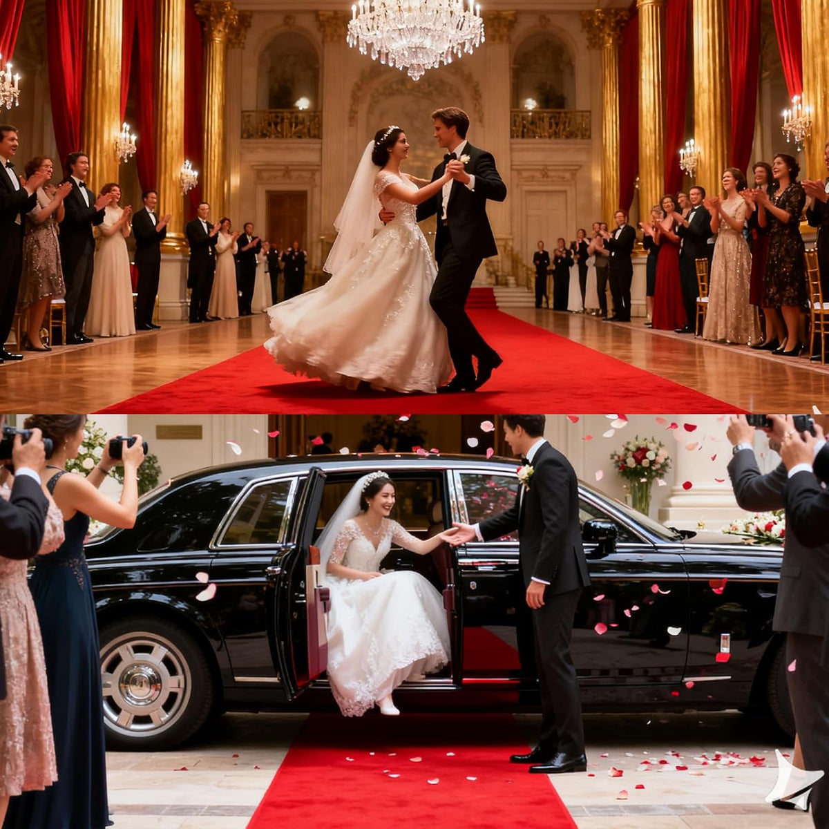 Red Carpet Runner 3x10 Feet, Non-Slip Waterproof Aisle Rug with Rubber Backin...