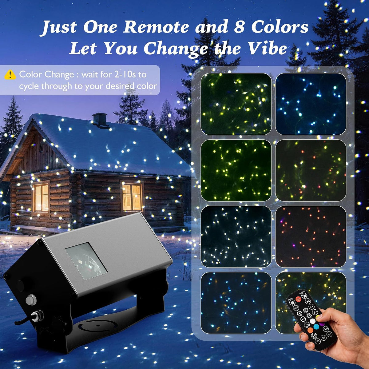 AIRIVO Outdoor Laser Lights Projector, 5 Color Motion Firefly Lights Star Sho...