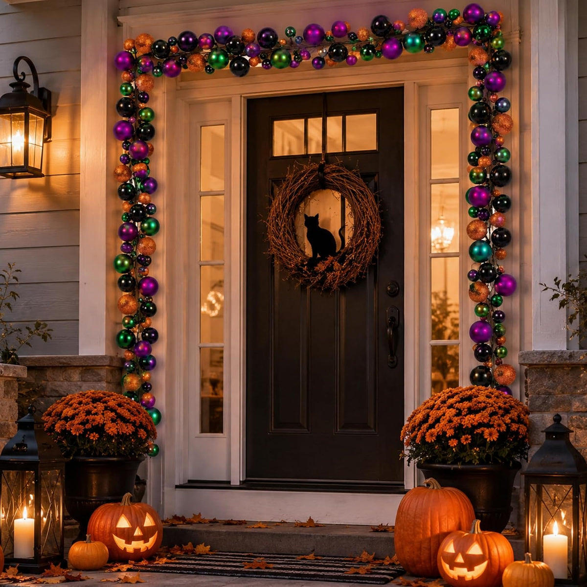2 Pcs Christmas Ball Ornament Garland, Fantasy, 6 ft