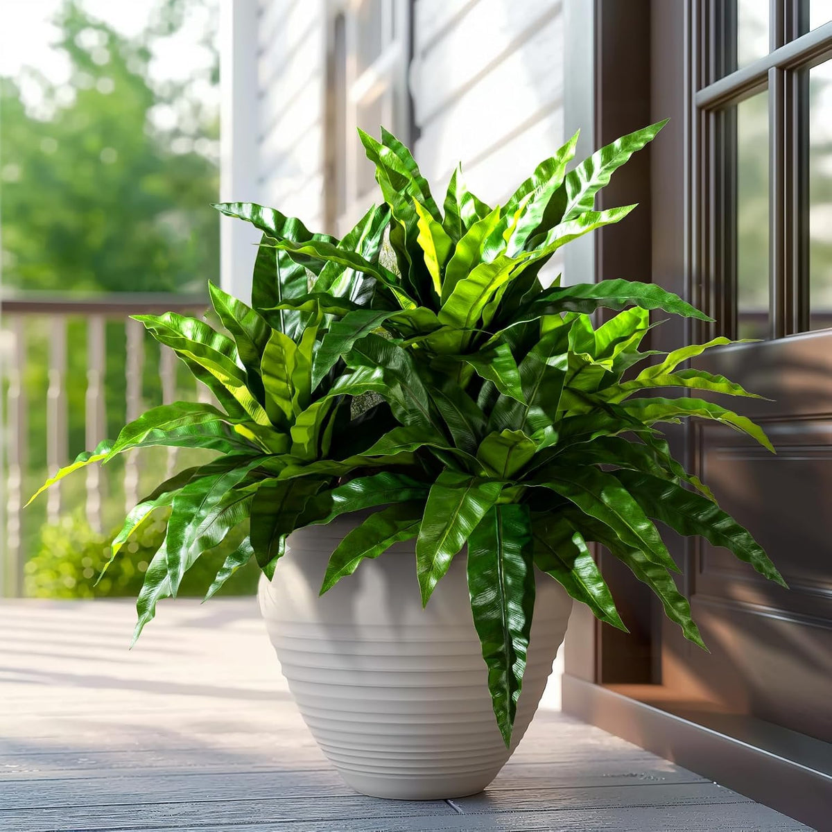 4 Pcs Artificial Greenery Stems Fake Bird Nest Fern Faux Branches Artificial ...