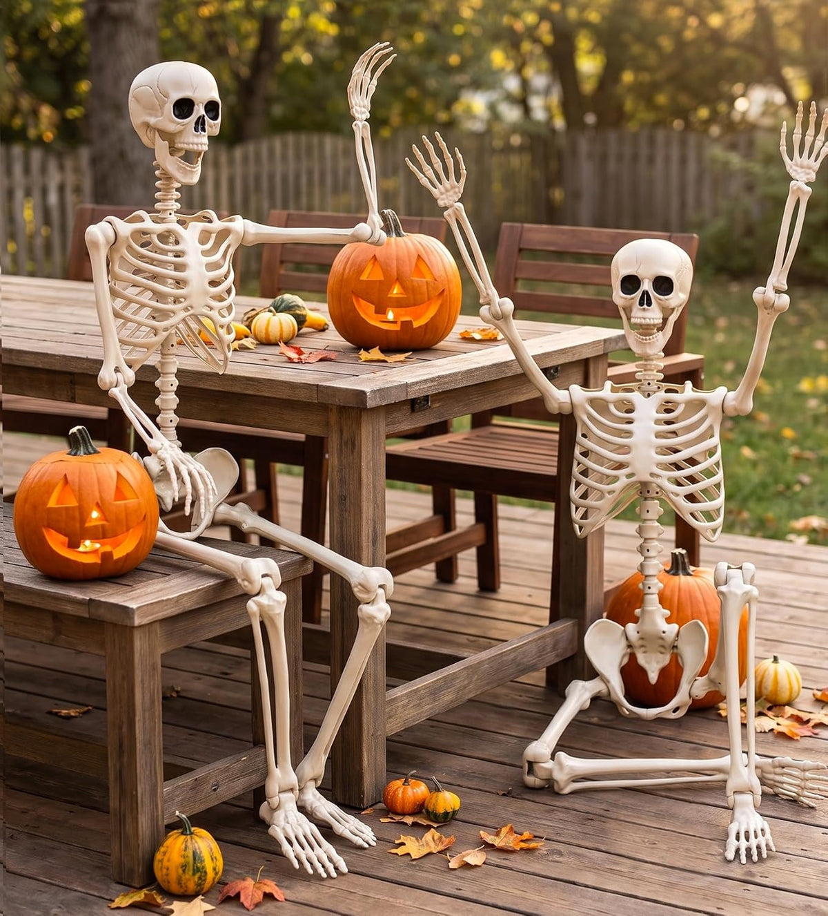 Aimeiar 5.4ft/165cm Life Size Skeleton for Halloween Decorations Outdoor/Indo...