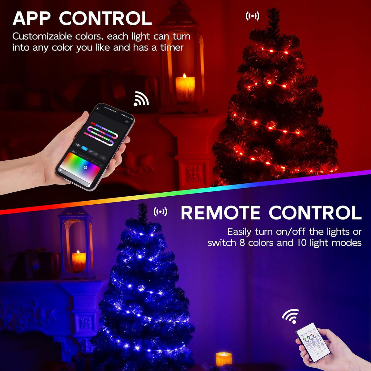 Purple 3ft Christmas Tree with Lights, Halloween 36inch Artificial Small Tree...