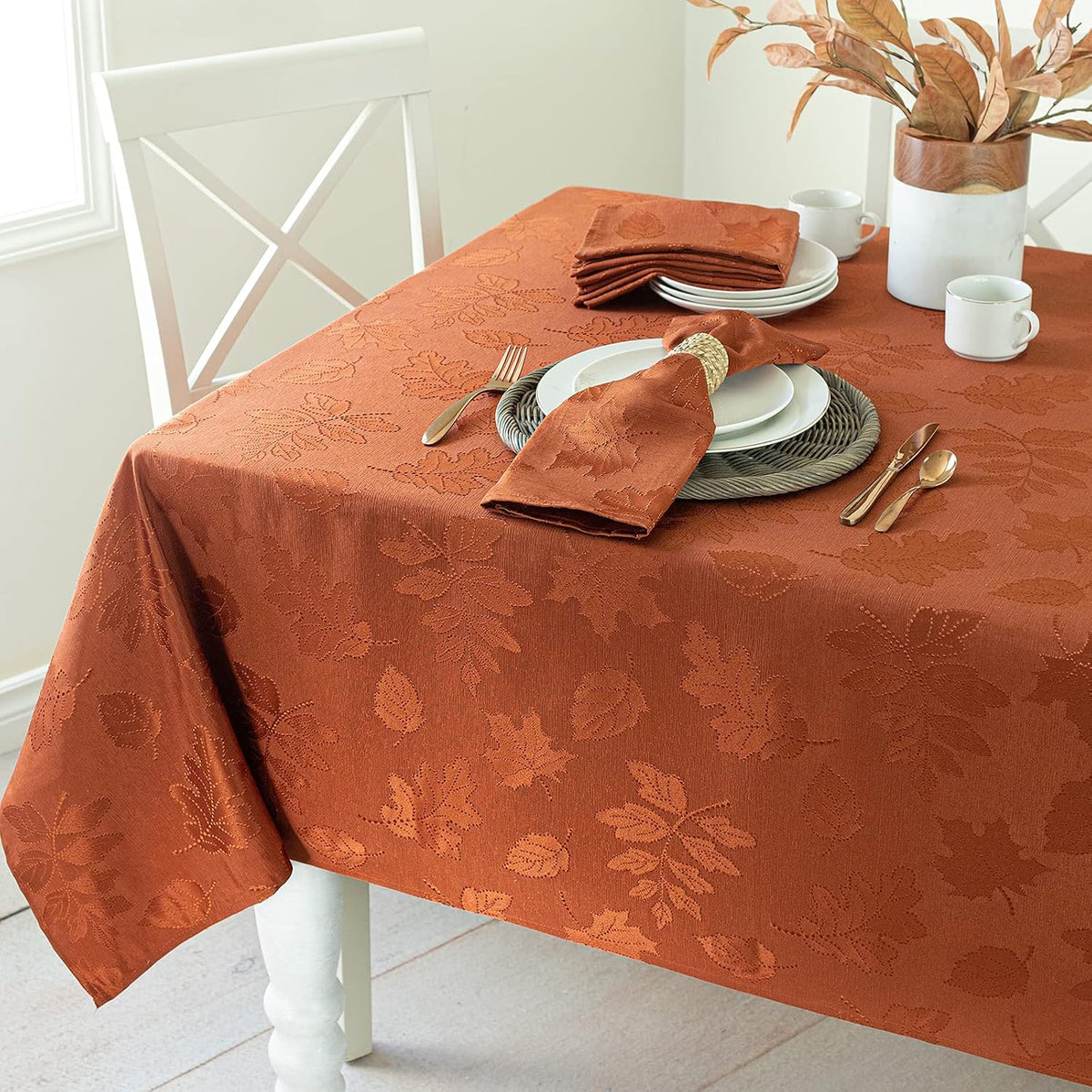 Benson Mills Harvest Legacy Tablecloth (Rust 60" x 84" Rectangular)