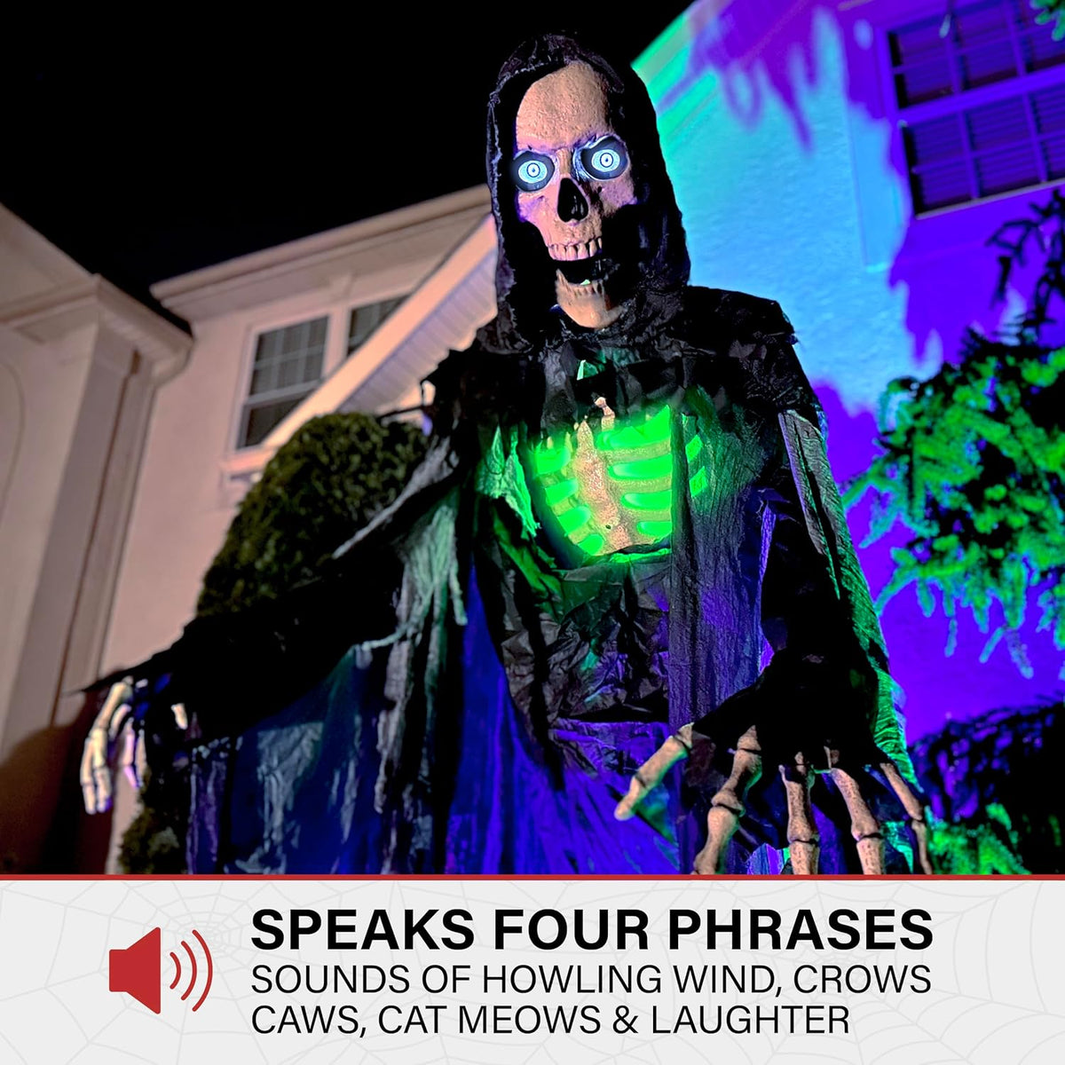 Haunted Hill Farm 10-Ft Motion-Activated Towering Reaper Animatronic