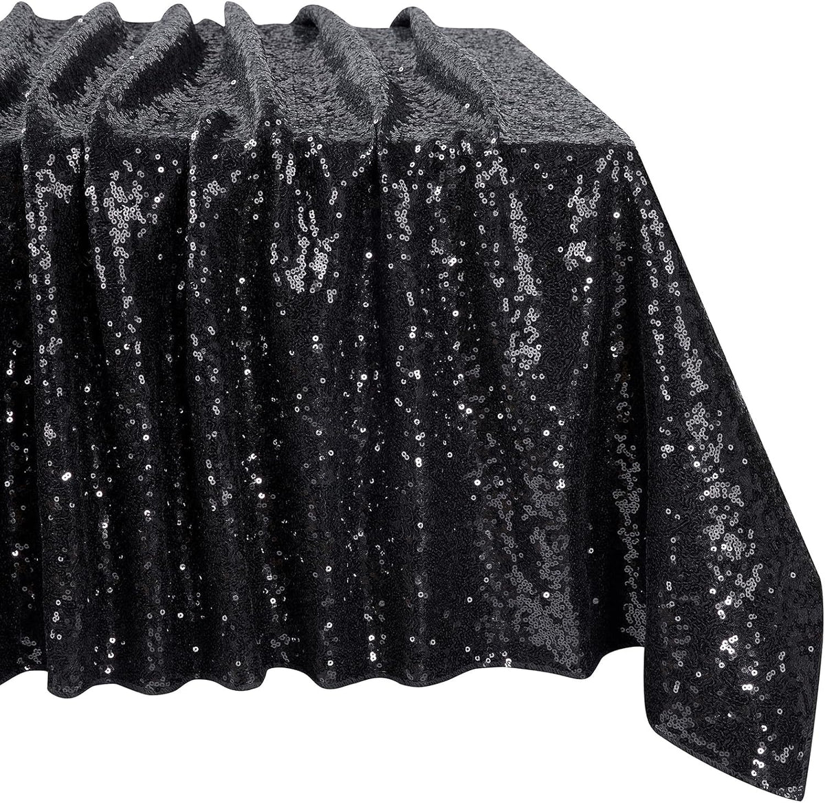 MoKoHouse Black Sequin Tablecloth Rectanglar 90" x 156" Glitter Tab...