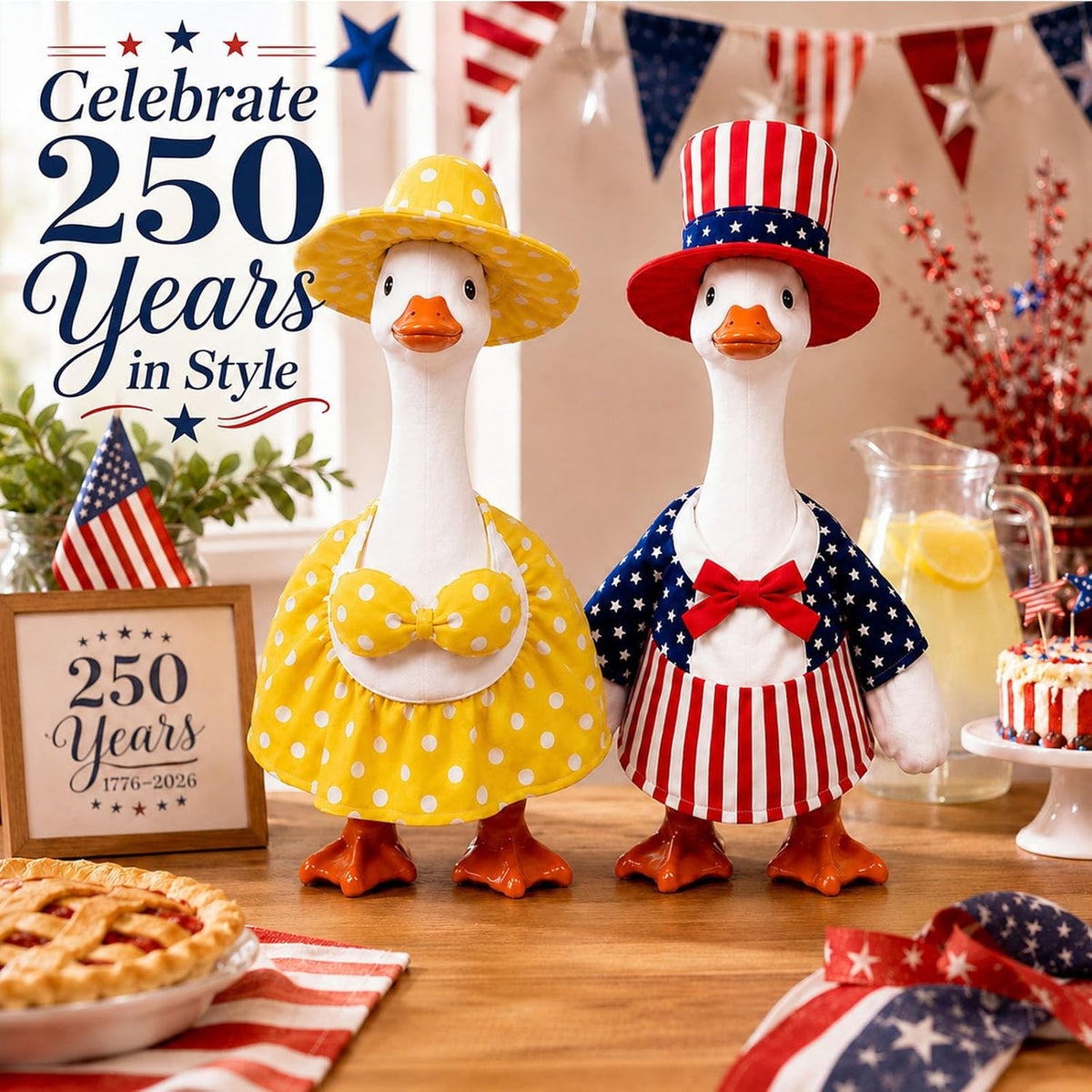 7 Inch Desk Goose Outfits, 8-Pack Seasonal Holiday Clothes