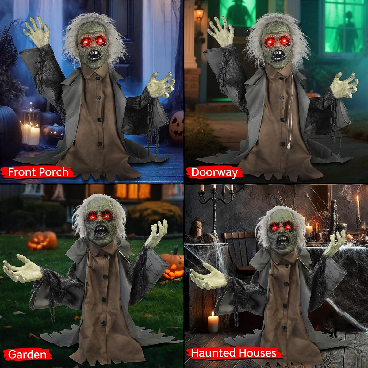 kemooie Halloween Animatronics Groundbreaker Zombie Decorations