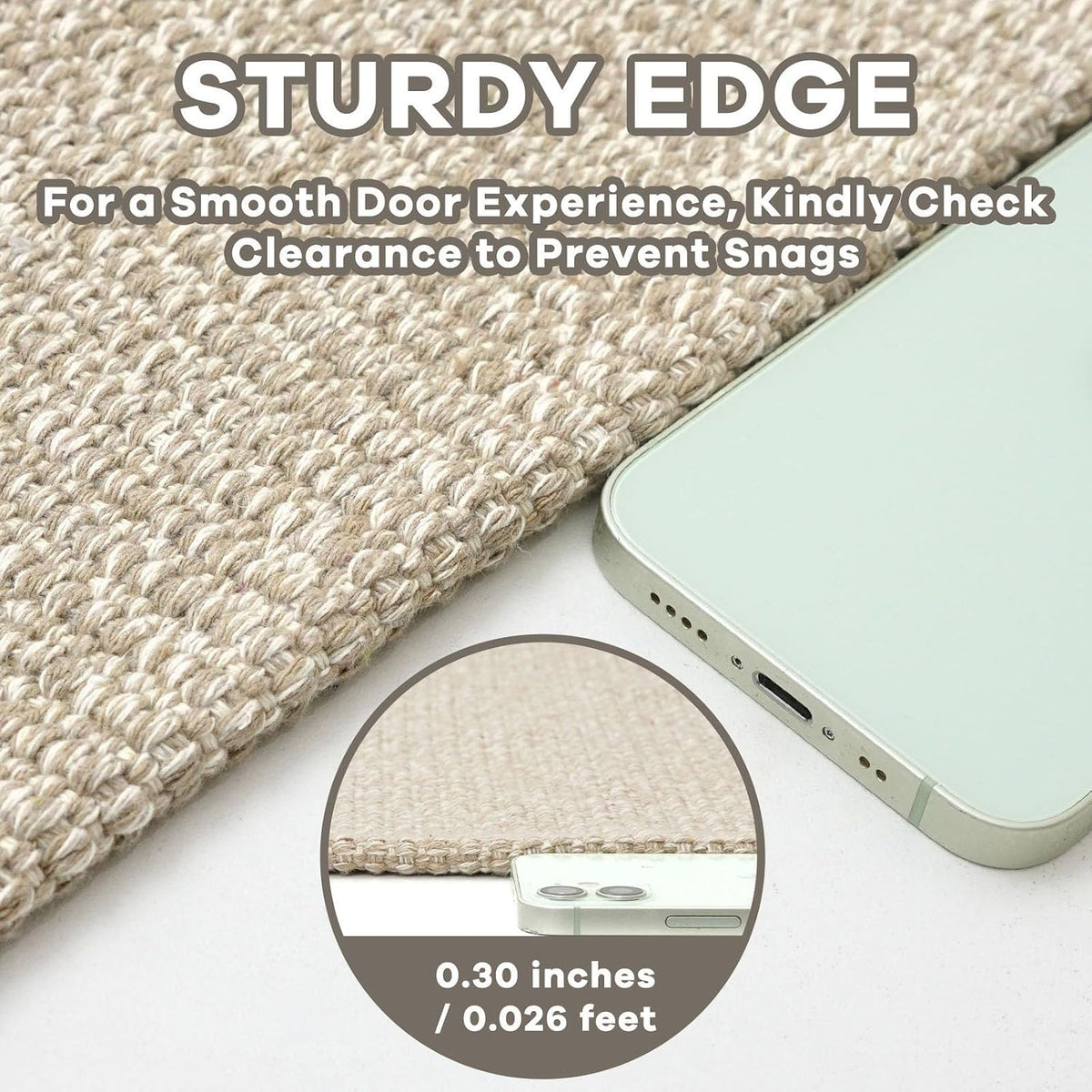 EARTHALL Washable Runner Rug 2x6 Ft Non Slip Runners for Hallways Cotton Rubb...
