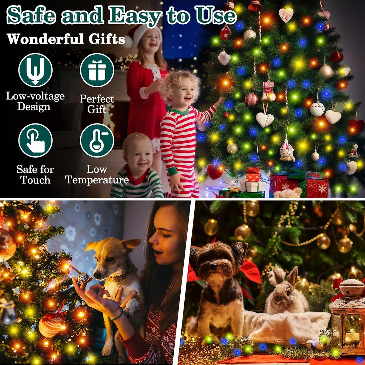 Christmas Lights,1300 LED 426FT Upgrade Long Outdoor String Lights Waterproof...