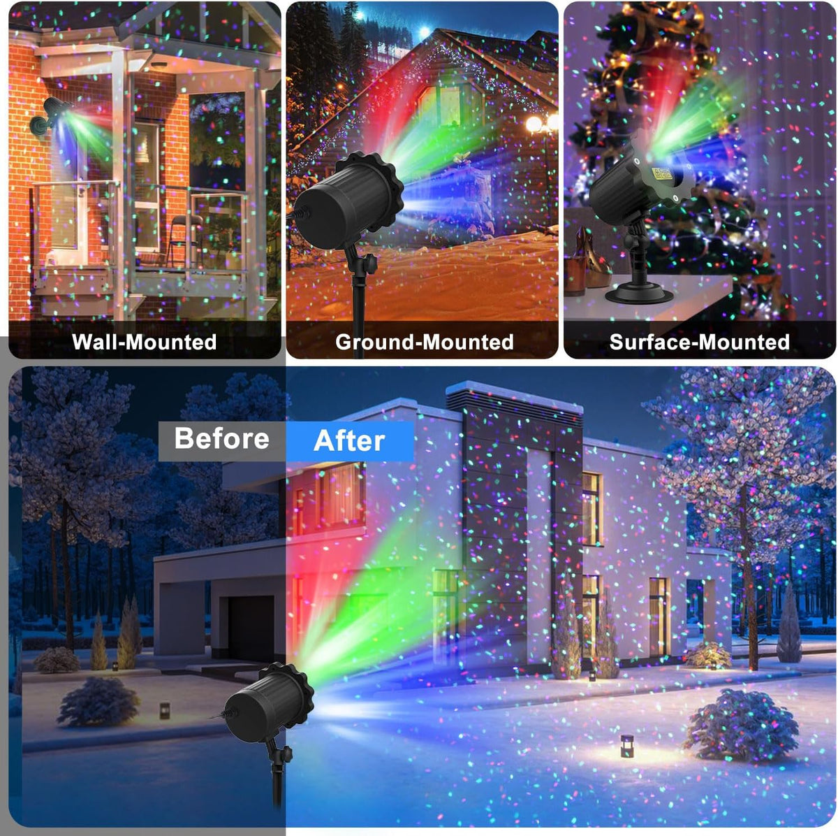 Fimilo Firefly Laser Projector Light, RGB Laser Landscape Lights Outdoor