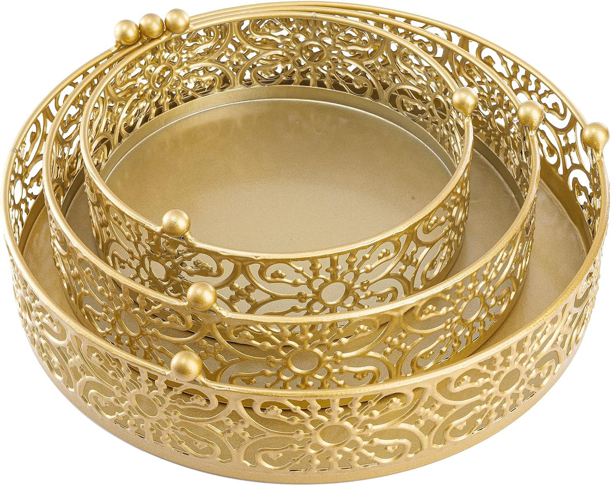 Hedume 3 Pack Cake Stand, Round Metal Cake Stands, 8" 10" 12" ...