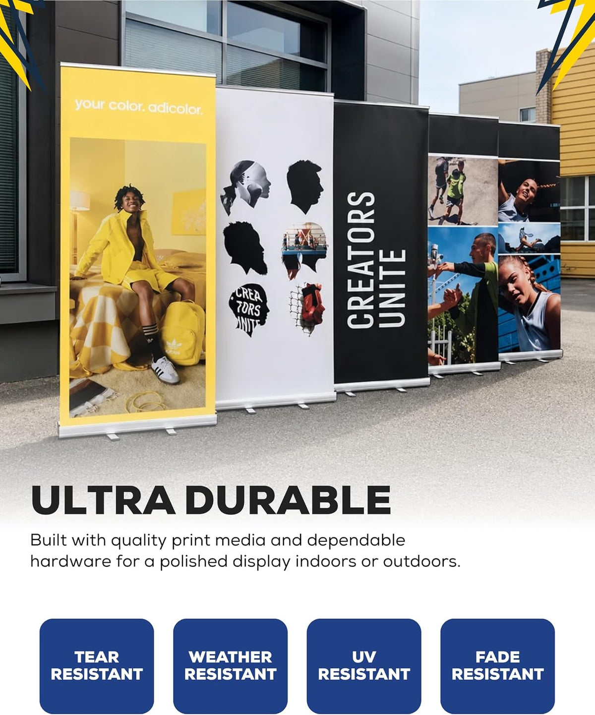 Custom Retractable Banner Stand - Ready in 1 Day - Personalized 33" x 81...