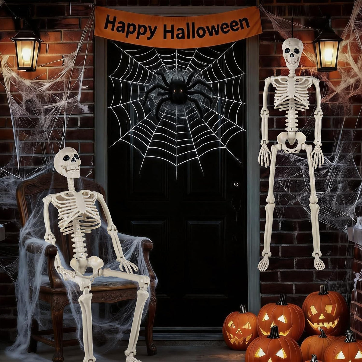 DWTS 2 Pack 36" Skeletons for Halloween - 3 Ft Life Size Human Skeleton ...