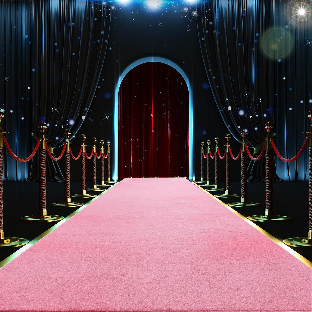 HOMBYS 450 GSM Extra Thick 3x15 ft Pink Carpet Runner for Partys & Events...