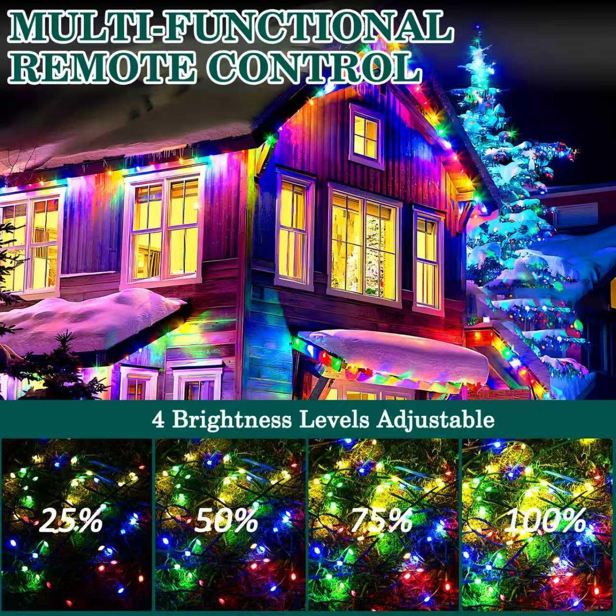 Christmas Lights,1300 LED 426FT Upgrade Long Outdoor String Lights Waterproof...