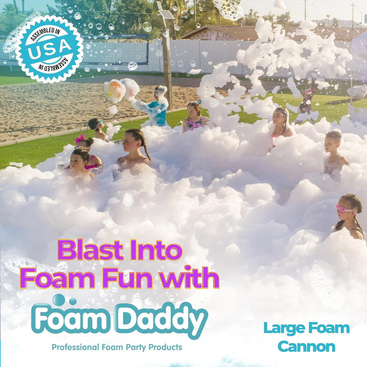 FoamDaddy Large Foam Cannon – High-Output Machine – Easy Setup – Includes Pum...