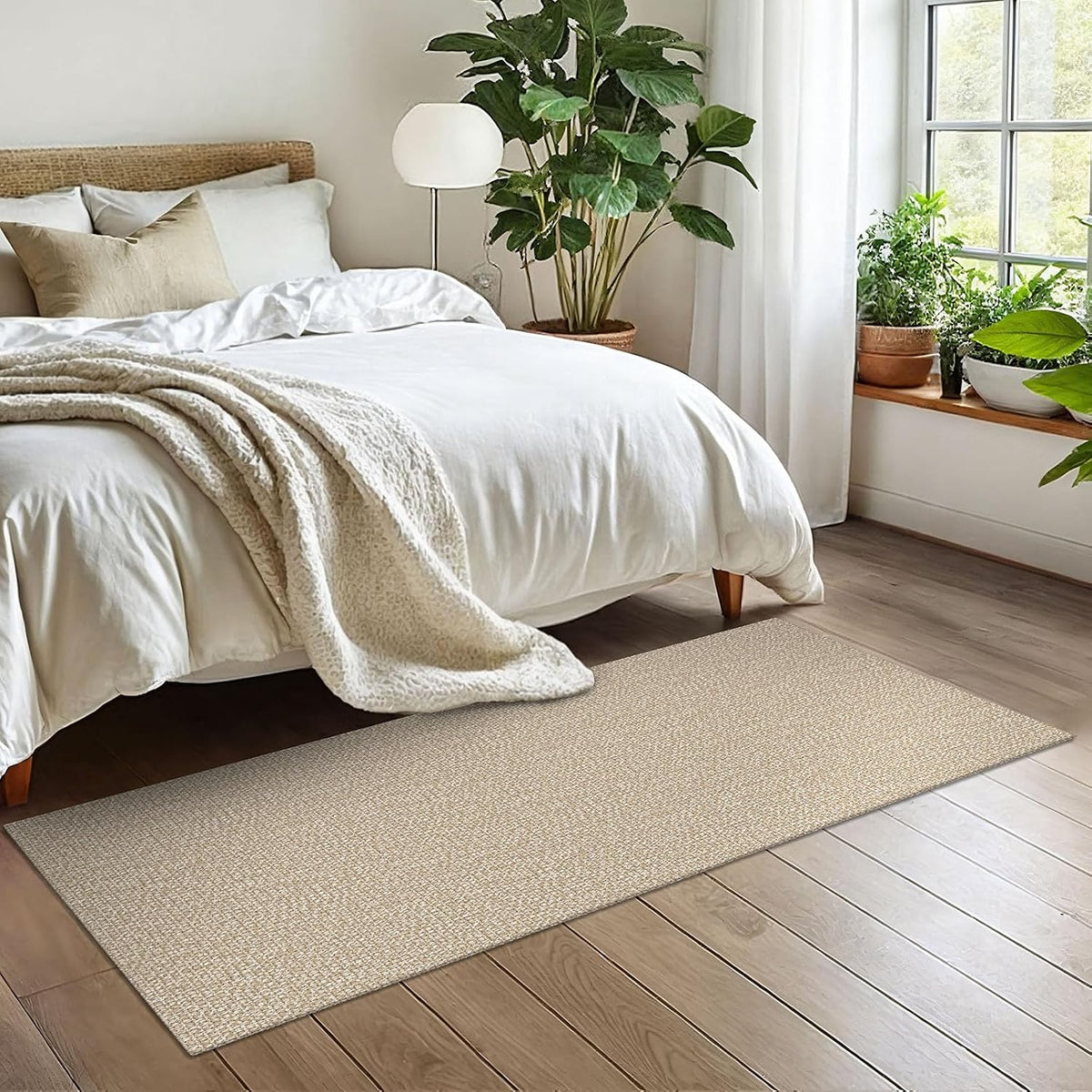EARTHALL Washable Runner Rug 2x6 Ft Non Slip Runners for Hallways Cotton Rubb...