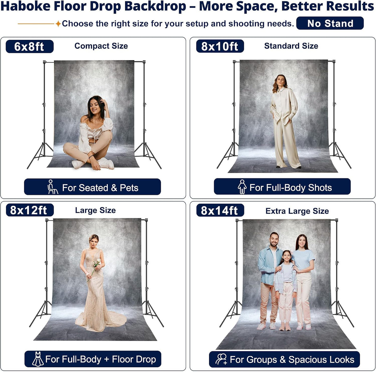 Abstract Photography Backdrop for Photoshoot 8x10ft,Grey,No Stand