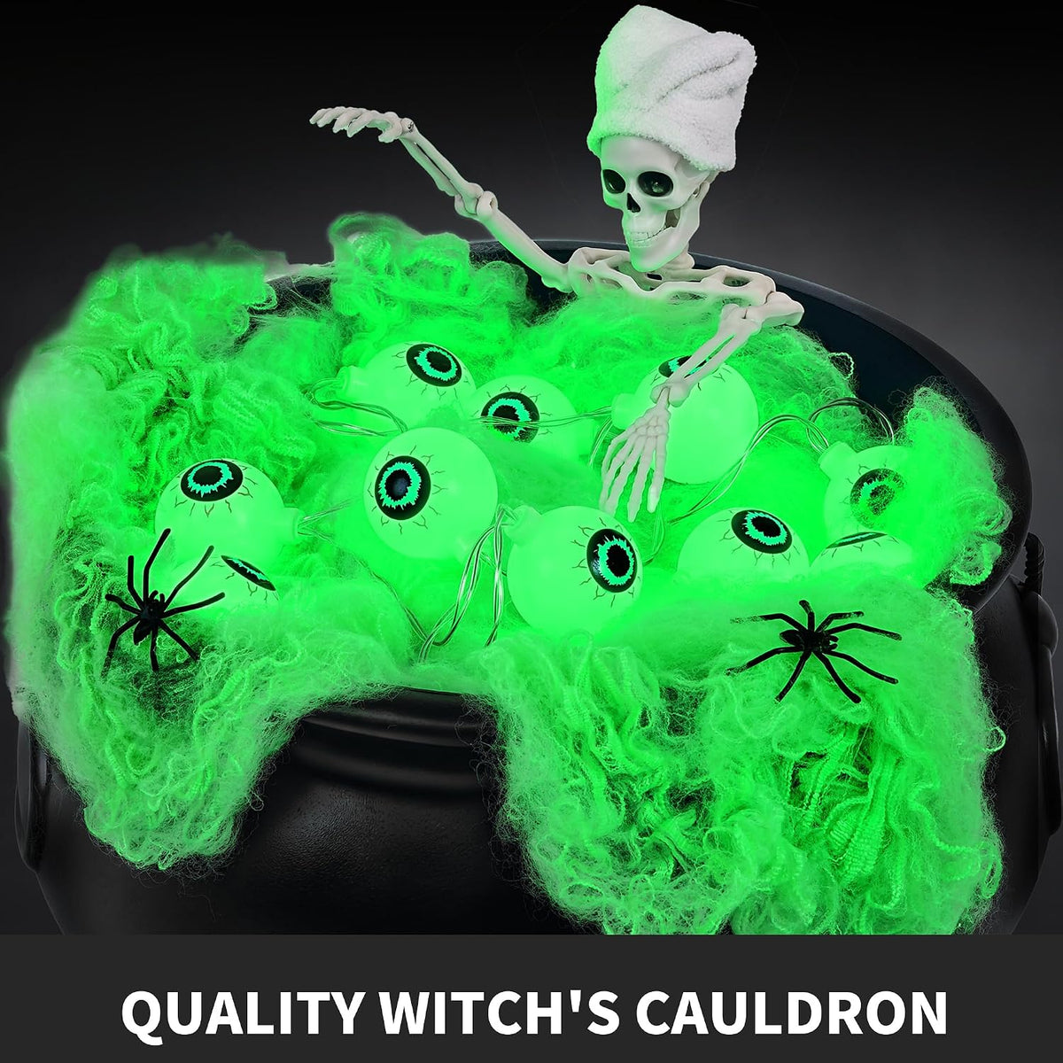 Halloween Decorations Outdoor Indoor,Large Witches Cauldron on 52" Tripo...