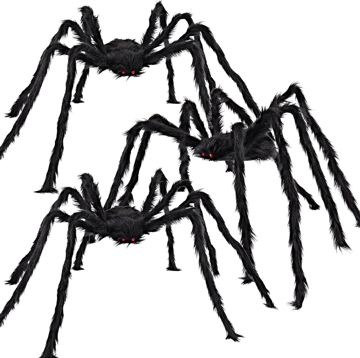 JOYIN 3 Pcs Halloween Spiders Outdoor Decoration, Halloween Decor Outside, 5 ...