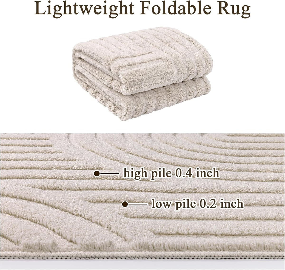 SHACOS Soft Cozy Fluffy Arch Pattern High Low Pile Runner Rugs 2'x6' ...