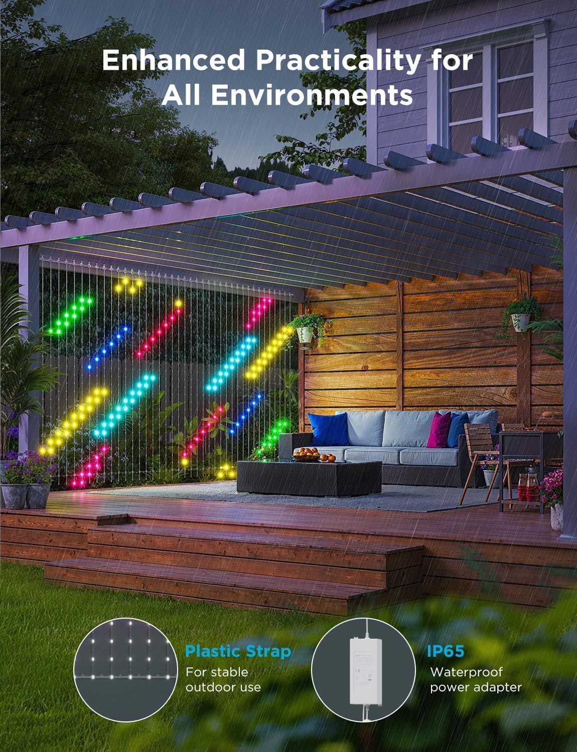 Govee Smart Curtain Lights 2, 520 LEDs, 4.9×6.6ft for Indoor Outdoor Decor