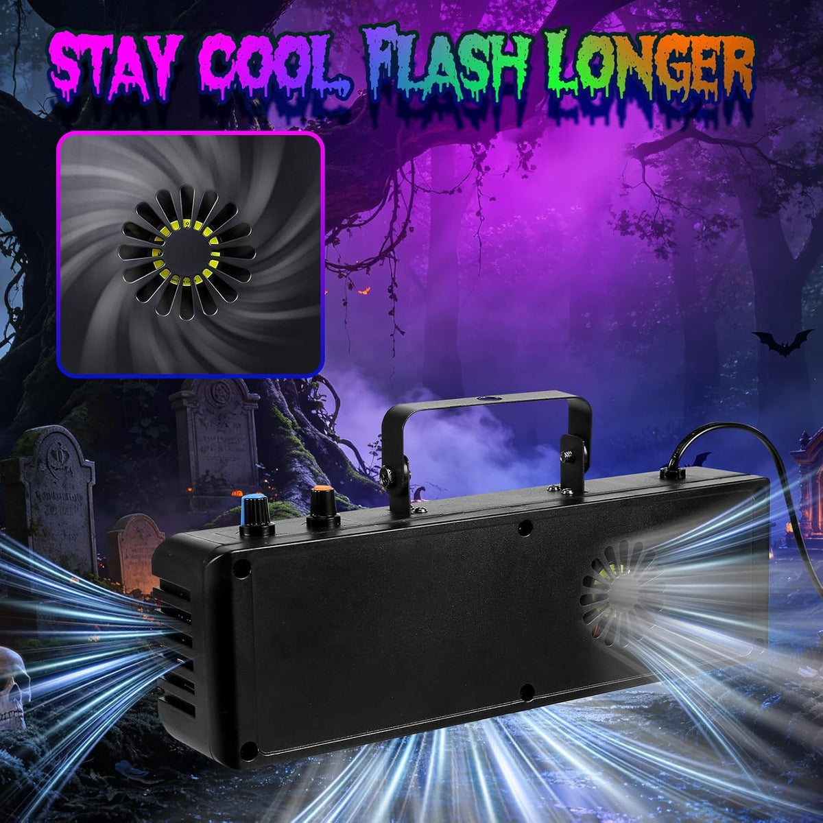 Strobe Lights 100W with Remote, Sound Activated, Multi-Color, Speed Control