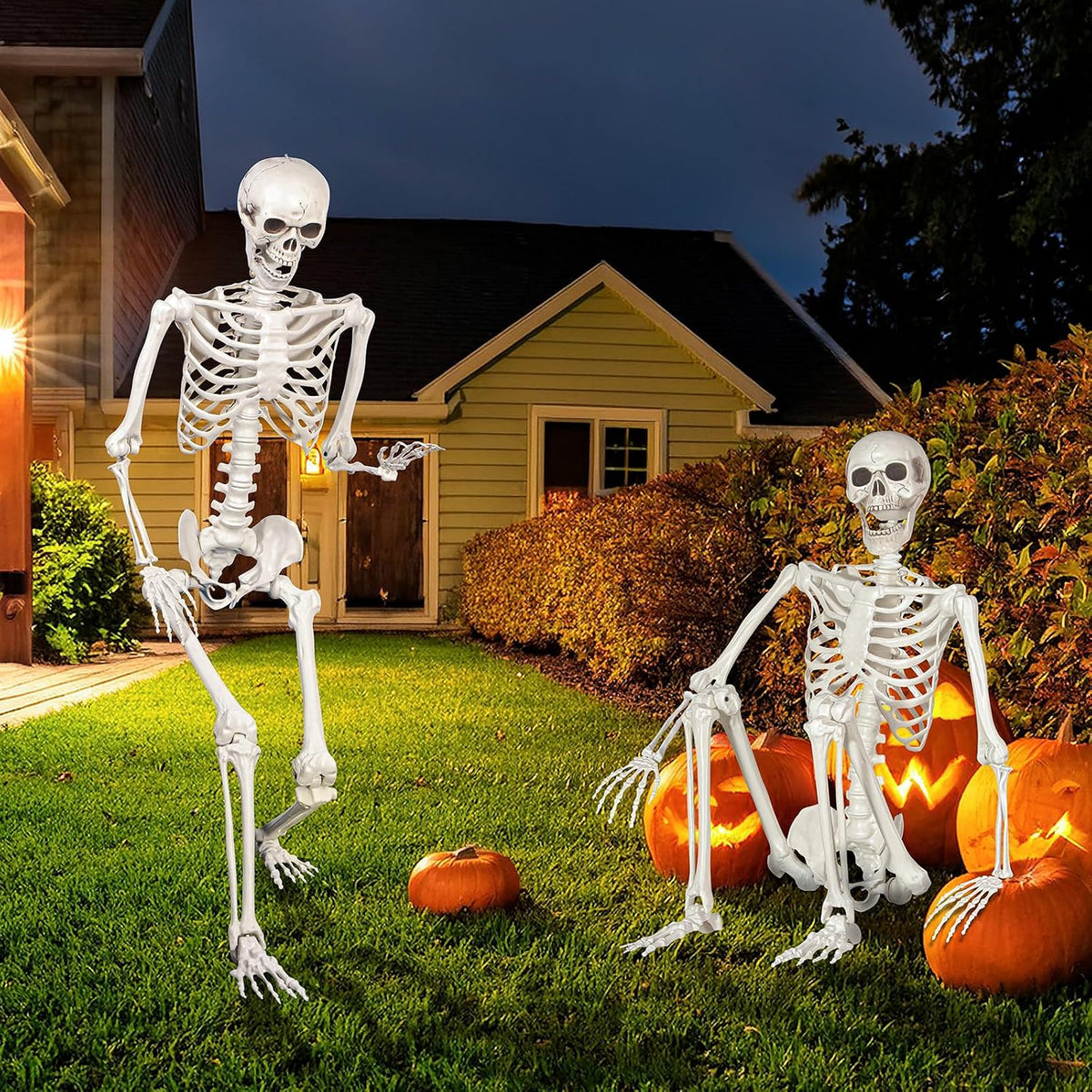 Halloween Skeleton, Realistic Life Size Skeleton with Movable Joints for Hall...