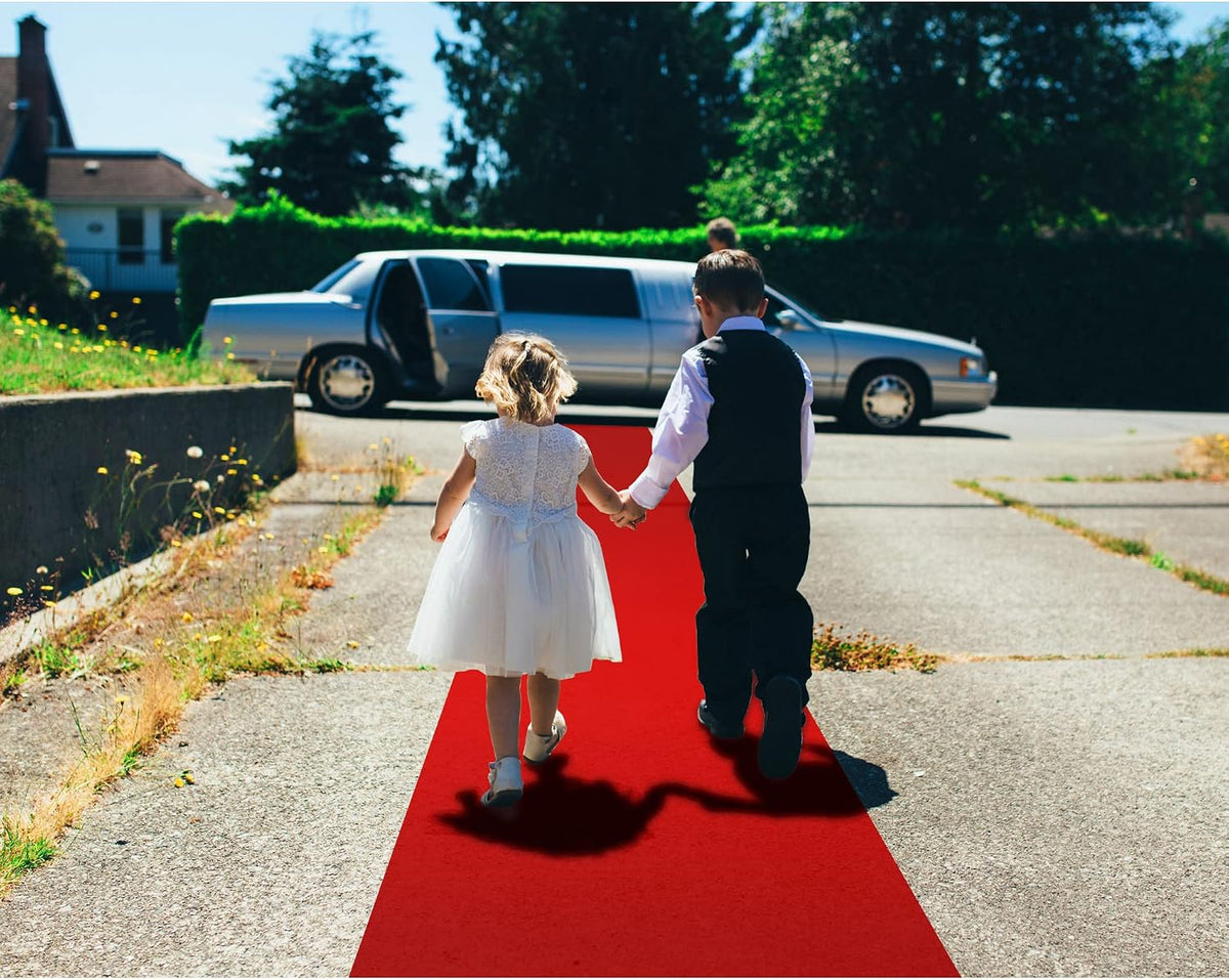 EZLucky Red Carpet Runner for Party, 2.6X30 ft, 130 GSM Felt Non-Woven Fabric...