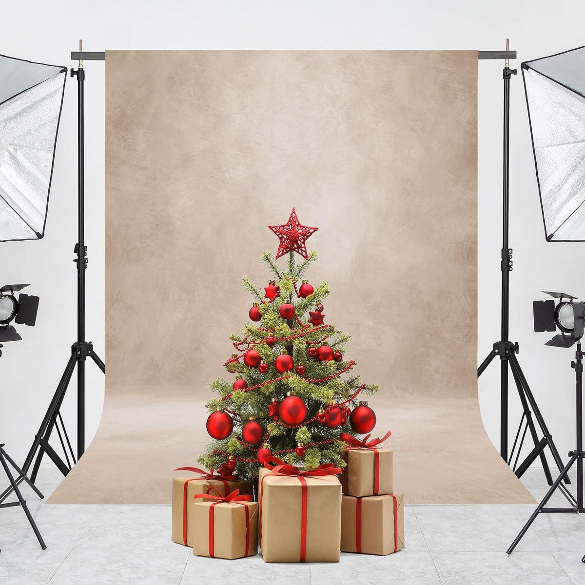 Abstract Photography Backdrop for Photoshoot 8x10ft, Beige,No Stand