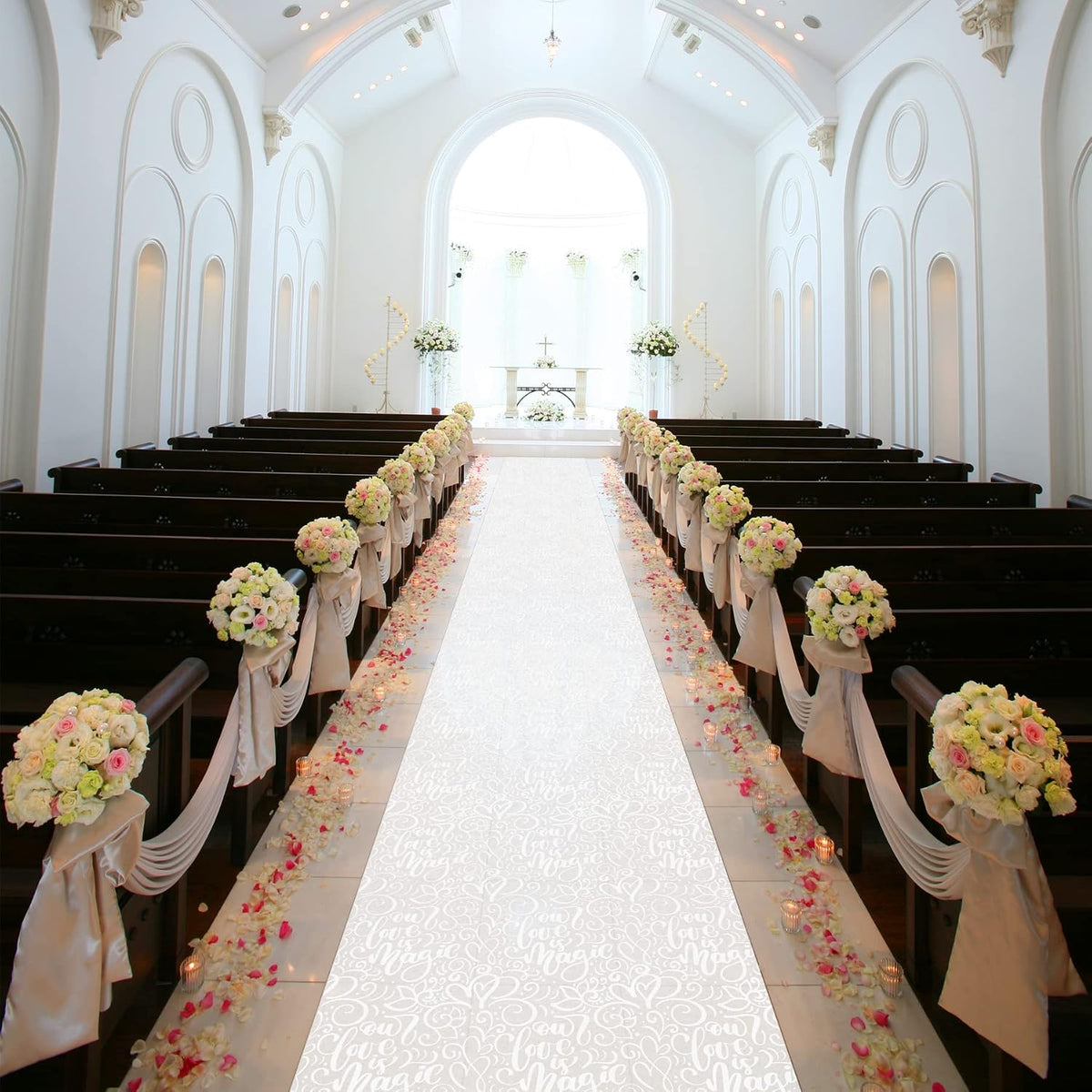 EZLucky Heart Print Aisle Runner