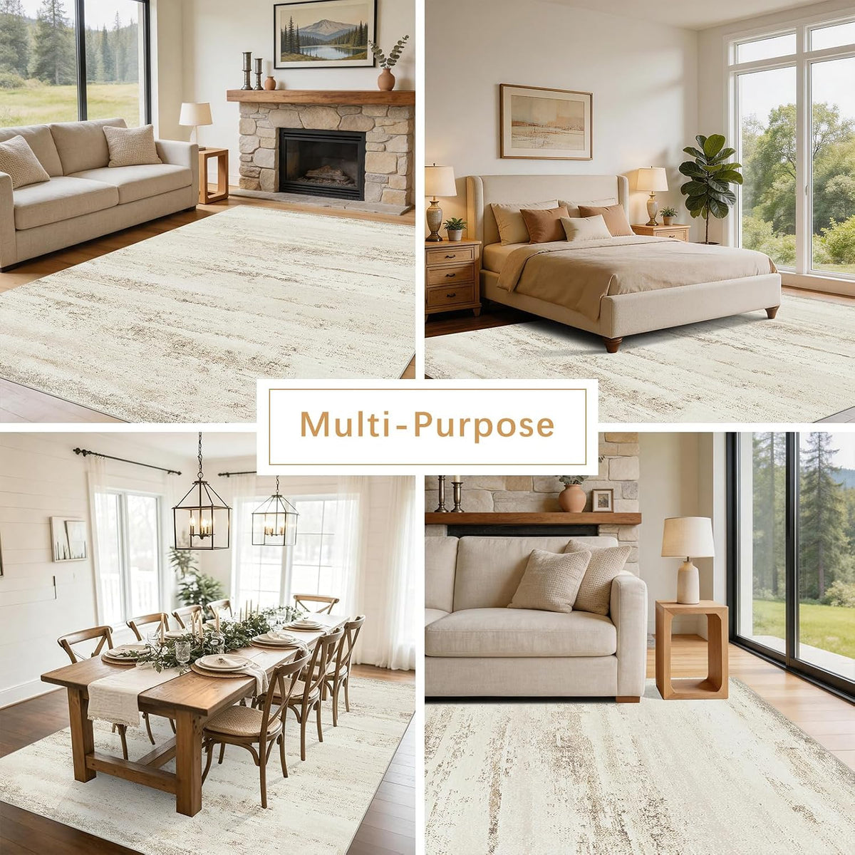 Washable Rugs 8x10 Area Rugs for Living Room,Bedroom,Dining Room Carpets