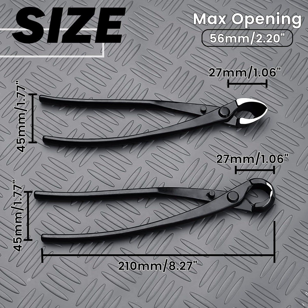 Bonsai Tool Set - 8" Concave Cutters and 8" Spherical Knob Cutters ...