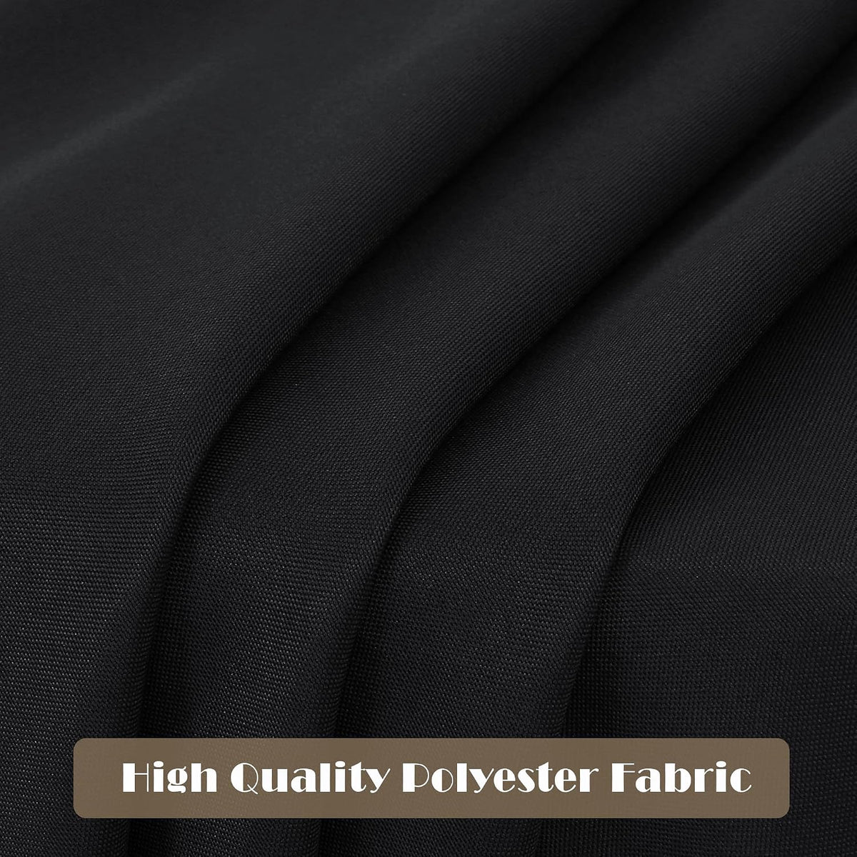 sancua 10 Pack Black Rectangle Tablecloth, 60 x 84 Inch for 4ft Tables