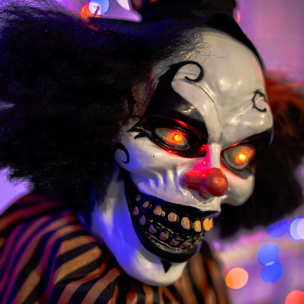 Hourleey Halloween Outdoor Standing Clown Decorations, Life Size Animatronic ...