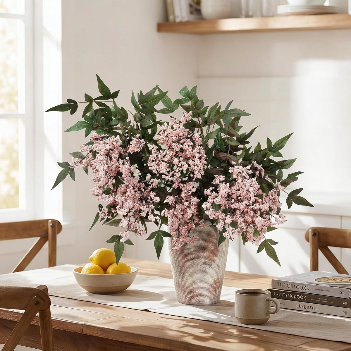 Fake Flowers 3 Pcs 35 Inch Greenery Stems Branches for Vase Floral Stems Real...
