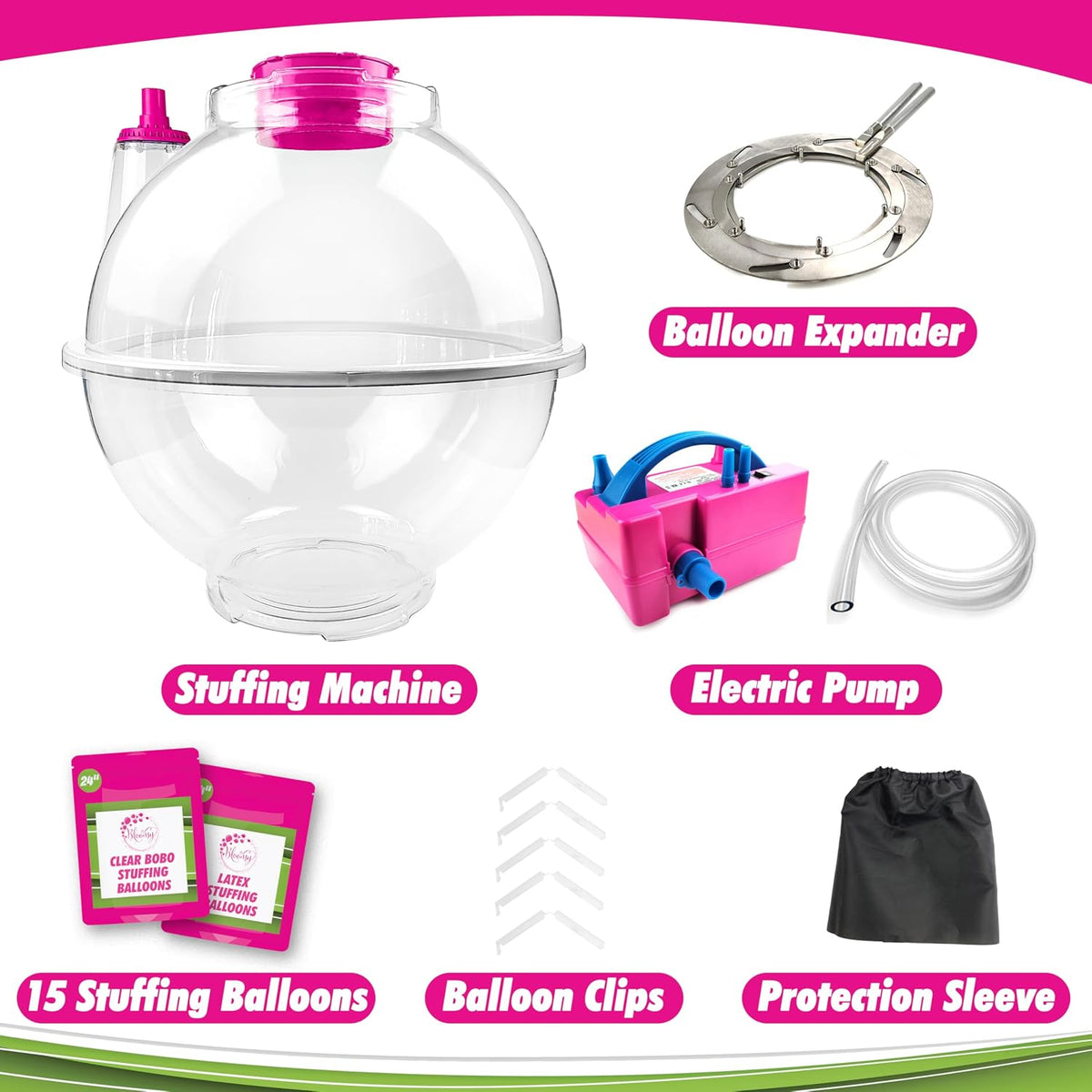 BLOONSY Balloon Stuffing Machine Kit for Bobo and Latex Balloons